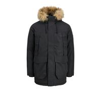 Parka "JJCAMP FAUX FUR PARKA PLS", Herren, Gr. 3XL, schwarz, Web, Obermaterial: 100% Polyester, JACK & JONES PLUSSIZE, unifarben, regular fit normal, Jacken Parka (57982315-XXXL)