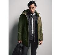 Parka JOOP JEANS "Lynton", Herren, Gr. 52, grün (dunkelgrün), Web, Obermaterial: 53% Baumwolle, 47% Polyester, unifarben, Po-bedeckend, Jacken Parka (51813146-52) dunkelgrün