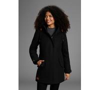 Parka KANGAROOS, Damen, Gr. 32, schwarz, Web, Obermaterial: 54% Polyester, 46% Baumwolle. Futter: 100% Polyester. Futter Oberteil: 100% Polyester. Wattierung: 100% Polyester, Fellimitat, unifarben, no