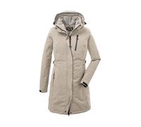 Parka KILLTEC "KOW 165 WMN PRK", Damen, Gr. 42, helltaupe, Obermaterial: 100% Polyester;Futter: 100% Polyester;Füllung: 100% Polyester, Jacken Parka, Wasser- und winddichter Parka mit Teddyfleece und