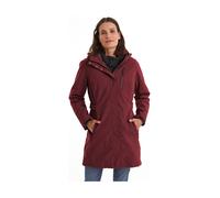Parka KILLTEC "KOW 165 WMN PRK", Damen, Gr. 48, rot (weinrot), Obermaterial: 100% Polyester;Futter: 100% Polyester;Füllung: 100% Polyester, Jacken Parka, Wasser- und winddichter Parka mit Teddyfleece