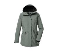 Parka KILLTEC "KOW 19 WMN PRK", Damen, Gr. 44, graugrün, Obermaterial: 100% Polyester;Futter: 100% Polyester;Füllung: 100% Polyester, Jacken Parka, Wasserdichter, atmungsaktiver Damenparka mit verstel