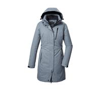 Parka KILLTEC "KOW 303 WMN PRK", Damen, Gr. 42, grau, Oberstoff: 100% Polyester, Futter: 100% Polyester, Füllung: 100% Polyester, Jacken Parka, Wasserdichter, atmungsaktiver Damenparka mit abnehmbarer