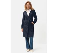Parka LASCANA, Damen, Gr. 38, blau (navy), Web, Obermaterial: 100% Polyester. Futter: 100% Polyester. Kapuze: 85% Baumwolle, 15% Polyester, unifarben mit Farbeinsatz, figurumspielend kniebedeckend, ti