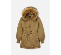 Parka MADELEINE "Parka Parka mit Kapuze und abnehmbarem Fake-Fur", Damen, Gr. 38, beige (macadamia), Obermaterial: 65% Polyester PES. 35% Baumwolle CO., Modern, Mäntel Parka (86962449-38) macadamia