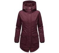 Parka NAVAHOO "Brinjaa", Damen, Gr. M (38), rot (bordeaux), Obermaterial: 65% Polyester, 35% Baumwolle. Futter: 100% Polyester. Wattierung: 100% Polyester. Ärmelfutter: 100% Polyester, Basic, taillier