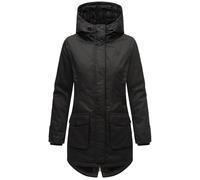 Parka NAVAHOO "Brinjaa" Gr. XL (42), schwarz Damen Jacken Lange Modischer Winter Kurzmantel mit zahlreichen Taschen (33994533-XL)