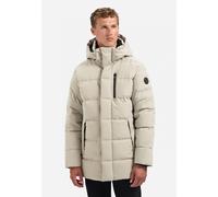 Parka NO EXCESS "No Excess Langer Steppparka SCOTT Jacket", Herren, Gr. L, stone, 100% Polyester, Jacken Parka (87660508-L) stone