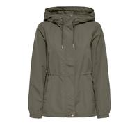 Parka ONLY "ONLASTA LIFE STRING PARKA OTW", Damen, Gr. XS, grün (smokey olive), Web, Obermaterial: 100% Polyester, unifarben, normal, elastischer Bund, Jacken Parka, Kunstfaser (10774329-XS) smokey ol