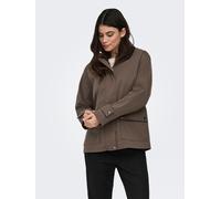 Parka ONLY "ONLEVELYN MIX JACKET OTW", Damen, Gr. L, chocolate martini, Web, Obermaterial: 100% Polyester, unifarben, Po-bedeckend, Jacken Parka (84316709-L)
