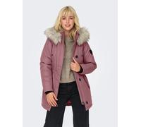 Parka ONLY "ONLIRIS FUR WINTER PARKA LIFE CC OTW", Damen, Gr. XS, rose braun detail:nature fur, Web, Obermaterial: 100% Polyester, unifarben, regular fit taillenbedeckt, hoch geschlossener Ausschnitt,