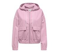 Parka ONLY "ONLKENZIE-SOFT LIFE L/S JACKET CC PNT", Damen, Gr. M, roseate spoonbill, Web, Obermaterial: 70% Lyocell, 30% Baumwolle, unifarben, regular fit normal, elastischer Bund, Jacken Parka, elast