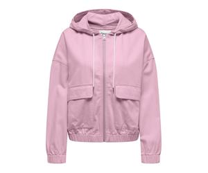 Parka ONLY "ONLKENZIE-SOFT LIFE L/S JACKET CC PNT", Damen, Gr. M, roseate spoonbill, Web, Obermaterial: 70% Lyocell, 30% Baumwolle, unifarben, regular fit normal, elastischer Bund, Jacken Parka, elast