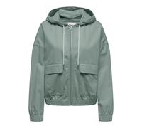 Parka ONLY "ONLKENZIE-SOFT LIFE L/S JACKET CC PNT", Damen, Gr. S, jadeite, Web, Obermaterial: 70% Lyocell, 30% Baumwolle, unifarben, regular fit normal, elastischer Bund, Jacken Parka, elastische Bünd