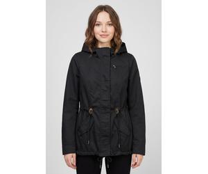 Parka ONLY "ONLLORCA LIFE CANVAS PARKA CC OTW", Damen, Gr. M, schwarz, Web, Obermaterial: 80% Polyester, 20% Baumwolle, unifarben, regular fit hüftlang, Jacken Parka, mit Kordelzug in der Taille (1110