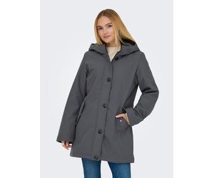 Parka ONLY "ONLOLIVIA LIFE PARKA COAT CS OTW", Damen, Gr. XL, schwarzened pearl, Web, Obermaterial: 100% Polyester, unifarben, Jacken Parka (25533069-XL) schwarzened pearl