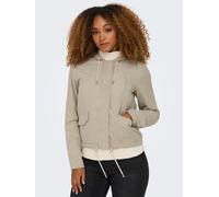 Parka ONLY "ONLSKYLAR HOOD SPRING JACKET CC OTW", Damen, Gr. L, weiß pepper, Web, Obermaterial: 92% Polyester, 8% Nylon, unifarben, regular fit, Jacken Parka, mit (55694320-L)