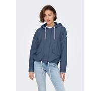 Parka ONLY "ONLSKYLAR HOOD SPRING JACKET CC OTW", Damen, Gr. S, vintage indigo, Web, Obermaterial: 92% Polyester, 8% Nylon, unifarben, regular fit, Jacken Parka, mit (81485754-S)