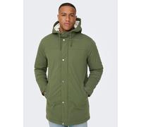 Parka ONLY & SONS "ALEX TEDDY PARKA" Gr. M (50), grün (olive night) Herren Jacken Parkas (28085942-M)