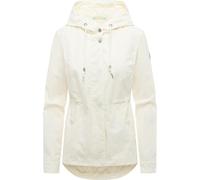 Parka RAGWEAR "Dankira", Damen, Gr. L (40), elfenbeinfarben, Obermaterial: 68% Baumwolle, 32% Nylon; Innenfutter: 100% Polyester, figurumspielend hüftbedeckend, hoch geschlossener Ausschnitt, Ärmel mi