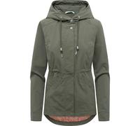 Parka RAGWEAR "Dankira", Damen, Gr. S (36), olivgrün, Obermaterial: 68% Baumwolle, 32% Nylon; Innenfutter: 100% Polyester, figurumspielend hüftbedeckend, hoch geschlossener Ausschnitt, Ärmel mit Ärmel