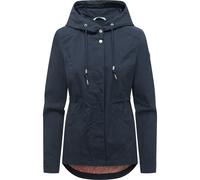 Parka RAGWEAR "Dankira", Damen, Gr. XS (34), blau (navy), Obermaterial: 68% Baumwolle, 32% Nylon. Innenfutter: 100% Polyester, figurumspielend hüftbedeckend, hoch geschlossener Ausschnitt, Ärmel mit Ä