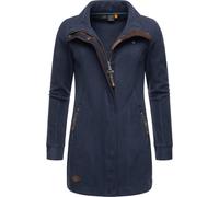 Parka RAGWEAR "Letrice Fleece", Damen, Gr. M (38), blau (navy), Sweatware, 100% Polyester, tailliert Po-bedeckend, hoch geschlossener Ausschnitt, Ärmel ohne Ärmelschlitz normaler Saum, Jacken Parka, S