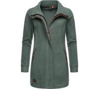 Parka RAGWEAR "Letrice Fleece", Damen, Gr. M (38), grün (tannengrün), Sweatware, 100% Polyester, tailliert Po-bedeckend, hoch geschlossener Ausschnitt, Ärmel ohne Ärmelschlitz normaler Saum, Jacken Pa