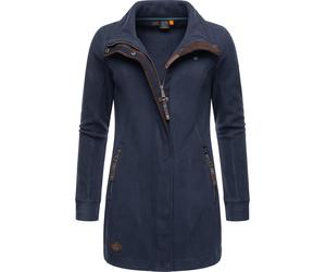 Parka RAGWEAR "Letrice Fleece", Damen, Gr. XS (34), blau (navy), Sweatware, 100% Polyester, tailliert Po-bedeckend, hoch geschlossener Ausschnitt, Ärmel ohne Ärmelschlitz normaler Saum, Jacken Parka,