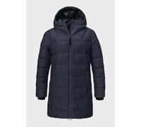 Schöffel Damen Ins Parka Style Boslix WMS, wärmende Winterjacke mit synthetischer Daune, wind- und wasserabweisende Funktionsjacke mit gefütterter Kapuze, navy blazer, 36