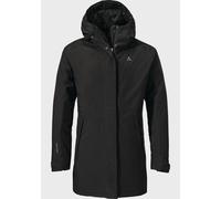 Parka SCHÖFFEL "Parka Style Froda WMS", Damen, Gr. 42, schwarz (9990, schwarz), Oberstoff: Aussenseite: 100% Polyester. (Membran: Polyester). Futter: 100% Polyester. Wattierung: 100% Polyester, regula