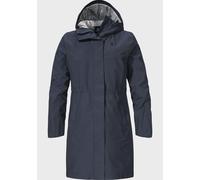 Parka SCHÖFFEL "Urban Coat Style Bohorok WMS", Damen, Gr. 42, blau (8820, blau), Oberstoff: 100% Polyester Futter: 100% Polyester, regular fit, hoch geschlossener Ausschnitt, Jacken Parka (55168820-42