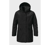Parka SCHÖFFEL "Urban Ins Parka Style Malkay WMS", Damen, Gr. 36, schwarz (9990, schwarz), Oberstoff: Aussenseite: 100% Polyester; (Membran: Thermoplastisches Polyurethan); Futter: 100% Polyester; Wat