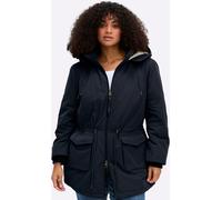 Parka SHEEGO, Damen, Gr. 54, blau (tiefblau), 84% Polyester, 16% Baumwolle, Bündchen:95% Polyester, 5% Elasthan, Kapuzenfutter:100% Polyester, Wattierung:100% Polyester, unifarben, Jacken Parka (49161