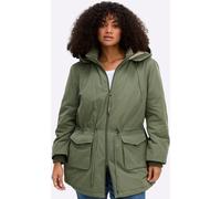 Parka SHEEGO, Damen, Gr. 58, grün (khaki), 84% Polyester, 16% Baumwolle, Bündchen:95% Polyester, 5% Elasthan, Kapuzenfutter:100% Polyester, Wattierung:100% Polyester, unifarben, Jacken Parka (24168944