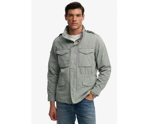 Parka SUPERDRY "COTTON M65 JACKET", Herren, Gr. M, washed sage, Web, Obermaterial: 100% Baumwolle, unifarben, regular fit normal, Jacken Parka, mit Markenlabel, aus Baumwolle, Regular Fit, in normaler