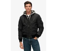 Parka SUPERDRY "MILITARY MA1 BOMBER JACKET", Herren, Gr. S, washed schwarz, Web, Obermaterial: 100% Nylon, unifarben, relaxed fit, Jacken Parka (73371319-S) washed schwarz