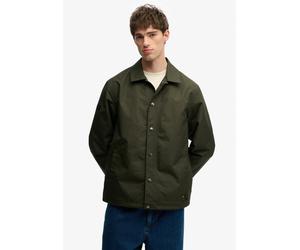Parka SUPERDRY "SURPLUS OTTO COACH JACKET", Herren, Gr. M, grün (surplus goods olive grün), Web, Obermaterial: 100% Nylon, unifarben, relaxed fit normal, Jacken Parka, Relaxed Fit, aus Nylon, mit Hemd