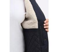 Kurzmantel SHEEGO, Damen, Gr. 42, tiefblau, 100% Polyester, Teddyfleece:100% Polyester, Wattierung:100% Polyester, unifarben, unifarben mit Farbeinsatz, unifarben mit Farbeinsätzen, Mäntel Kurzmantel
