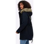 Parka SHEEGO BY JOE BROWNS, Damen, Gr. 48, tiefblau, 100% Polyester, Fellimitat:80% Polyacryl, 20% Polyester, Wattierung:100% Polyester, Ärmelfutter:100% Polyester, unifarben, Jacken Parka (83625660-4