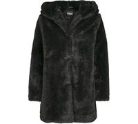 Urban Classics Ladies Hooded Teddy Coat Frauen in Gr. L in Schwarz