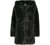 Parka URBAN CLASSICS "Frauen Ladies Hooded Teddy Coat" Gr. S, schwarz (black) Damen Jacken Parkas (55336721-S)