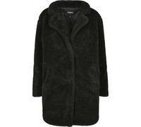 Parka URBAN CLASSICS "Urban Classics Damen Ladies Oversized Sherpa Coat", Damen, Gr. L, schwarz, 100% Polyester, unifarben, oversize, amerikanischer Ausschnitt, Jacken Parka (62122531-L) schwarz