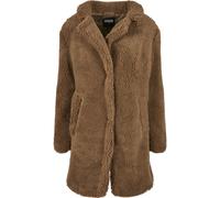 Parka URBAN CLASSICS "Urban Classics Damen Ladies Oversized Sherpa Coat", Damen, Gr. M, braun (midground), 100% Polyester, unifarben, oversize, amerikanischer Ausschnitt, Jacken Parka (99243734-M) mid