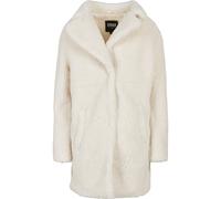 Parka URBAN CLASSICS "Urban Classics Damen Ladies Oversized Sherpa Coat", Damen, Gr. S, sandweiß, 100% Polyester, unifarben, oversize, amerikanischer Ausschnitt, Jacken Parka (45058136-S) sandweiß