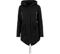 Urban Classics Ladies Sherpa Lined Cotton Parka in Gr. 2XL in Schwarz