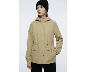 Parka VERO MODA "VMPAISLEY PARKA JACKET NOOS", Damen, Gr. M, beige (kelp), Web, Obermaterial: 100% Polyester, unifarben, regular fit hüftbedeckend, Jacken Parka, mit Taillen-Kordelzug (39483109-M) kel