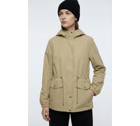 Parka VERO MODA "VMPAISLEY PARKA JACKET NOOS", Damen, Gr. XS, beige (kelp), Web, Obermaterial: 100% Polyester, unifarben, regular fit hüftbedeckend, Jacken Parka, mit Taillen-Kordelzug (39483109-XS) k
