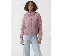 Parka VERO MODA "VMZOA SHORT PARKA NOOS", Damen, Gr. L, rosa (nostalgia rose), Web, Obermaterial: 100% Polyester, unifarben, regular fit normal, Jacken Parka, mit Kapuze (19373011-L)