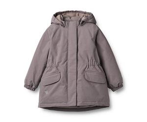 Parka WHEAT "Jacket Sille", Jungen, Gr. 104, lila stone, Web, Obermaterial: 100% Nylon, unifarben, A-Linie ca. Mitte Oberschenkel, elastischer Bund, Jacken Parka, wasserdicht, atmungsaktiv und leicht